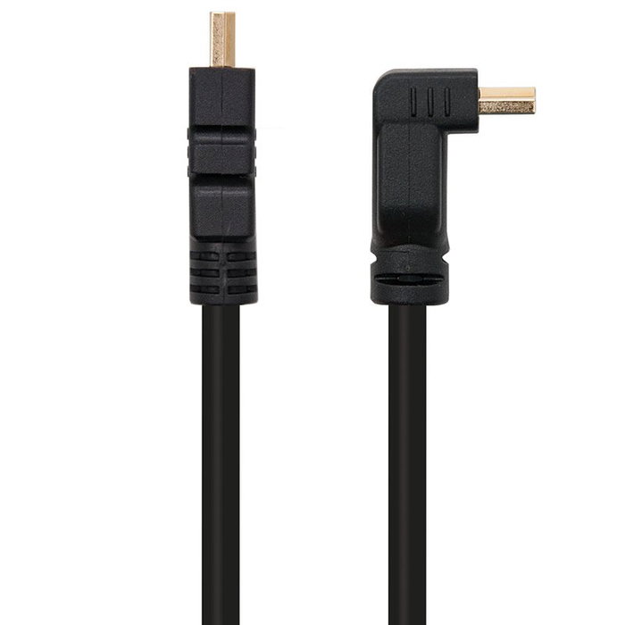 Nanocable Cable HDMI v1.4 Acodado 1,8m Negro Nanocable Cable HDMI v1.4 Acodado 1,8m Negro